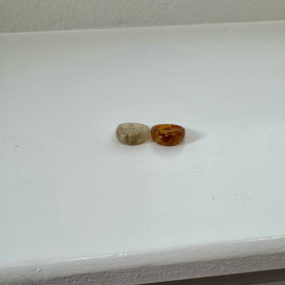Set of Two Resin Rings